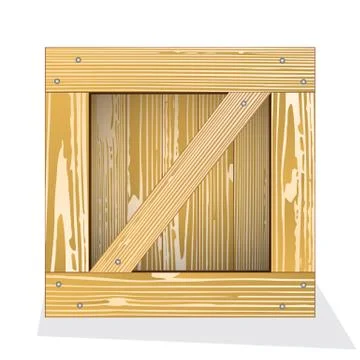 Wooden box icon Stock Illustration