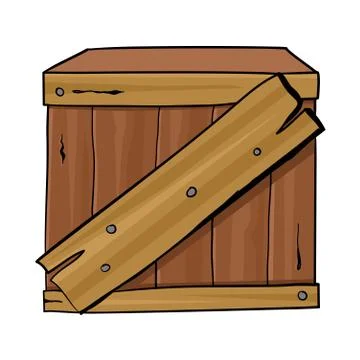 Wooden Box Stock Illustration