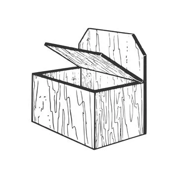 Wooden box. Stock Illustration