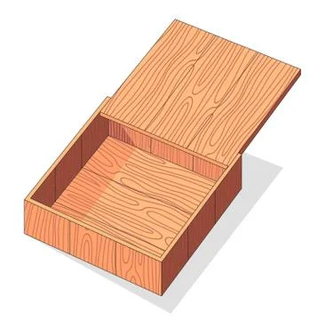 Wooden box isometric vector icon. Pallets fruits and vegetables transportation Stockillustratie