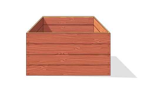 Wooden box isometric vector icon. Pallets fruits and vegetables transportation Stock Illustration