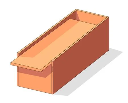 Wooden box isometric vector icon. Pallets fruits and vegetables transportation Stock Illustration