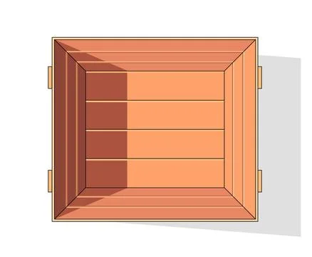 Wooden box isometric vector icon. Pallets fruits and vegetables transportation 库存插图