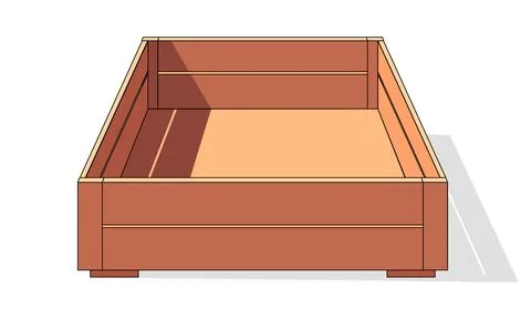 Wooden box isometric vector icon. Pallets fruits and vegetables transportation Stock Illustration
