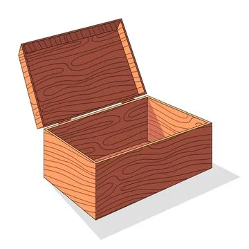 Wooden box isometric vector icon. Pallets fruits and vegetables transportation Stock Illustration