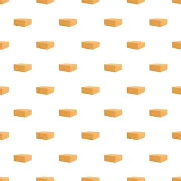 Wooden box seamless pattern for packaging and delivery Stock Illustration