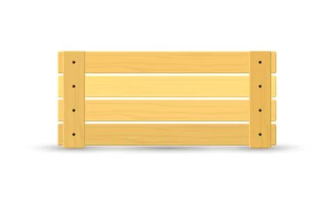 Wooden box for storage stuff Stock Illustration