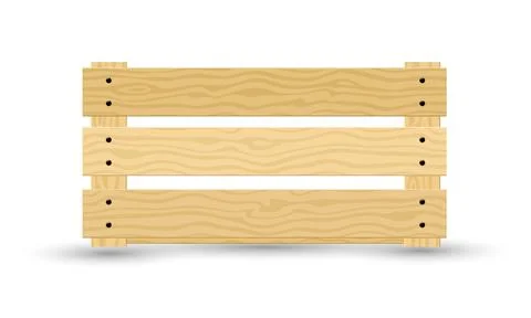 Wooden box for storage stuff Stock Illustration