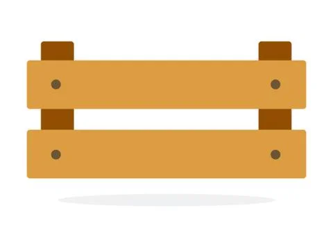 Wooden box for storing vector flat isolated Stock Illustration