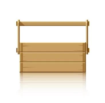 Wooden box for tools Stock Illustration