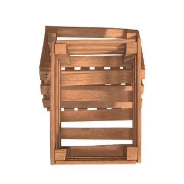 Wooden box for transportation and storage Illustrazione stock