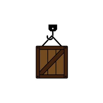 Wooden box vector design template illustration Stock Illustration