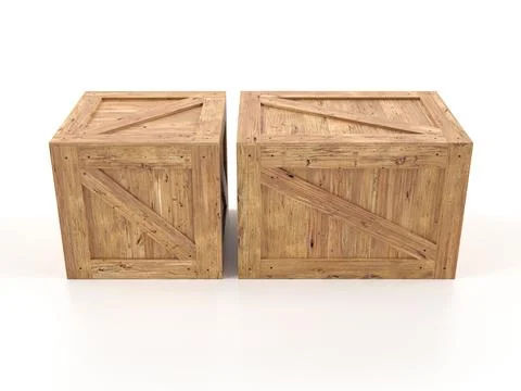 Wooden boxes Illustrazione stock