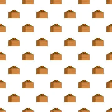 Wooden boxes with organic compost pattern texture Stock Illustration