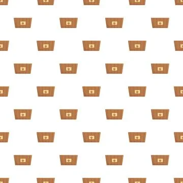 Wooden boxes pattern for fruit harvest and shipping Stock Illustration