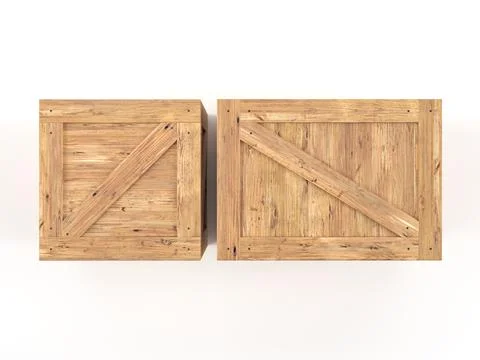 Wooden boxes Stock Photos