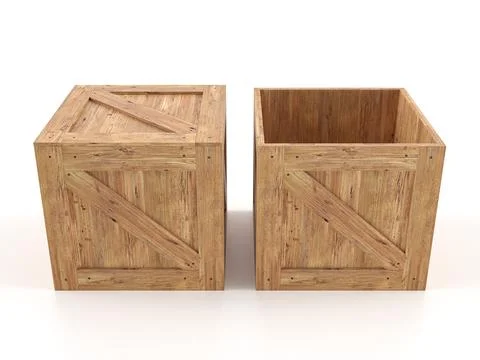 Wooden boxes Stock Photos
