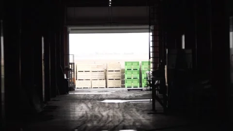 Wooden boxes in storage 10 Stock Footage 317711174