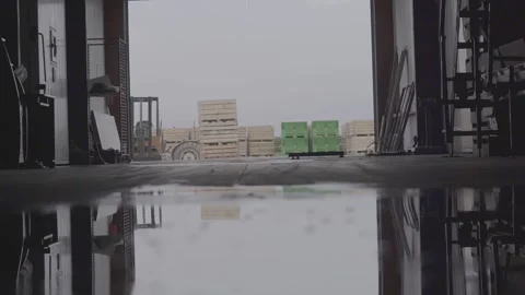 Wooden boxes in storage 3 Video stock 317710284