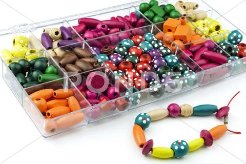 Wooden bracelet kit Stock Photos