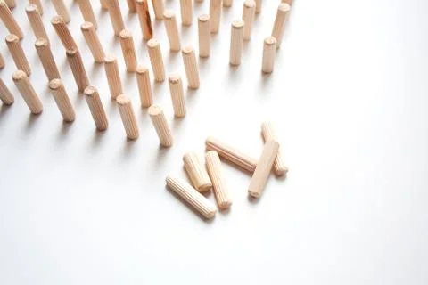 Wooden bricks incomplete composition Stock Photos