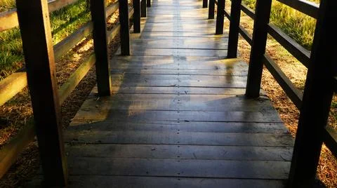 Wooden bridge in Dieng, Central Java, Indonesia Fotos Stock