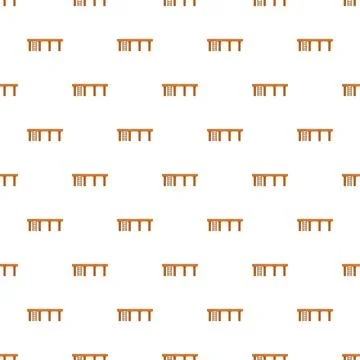 Wooden bridge element pattern creating seamless background design Stock Illustration