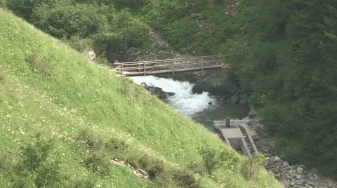 A wooden bridge Stock Footage 60617481