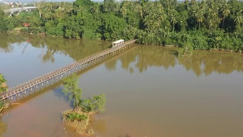 Wooden Bridge Stock Footage 102609213