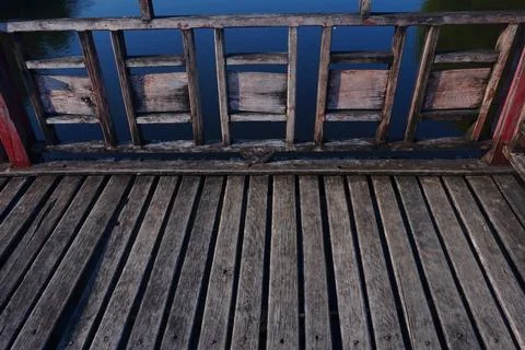 Wooden bridge pattern and texture Foto stock