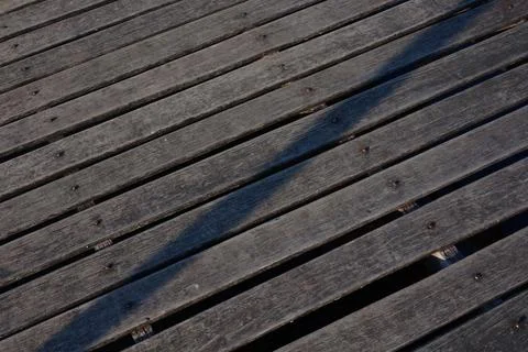 Wooden bridge pattern and texture Stock Photos
