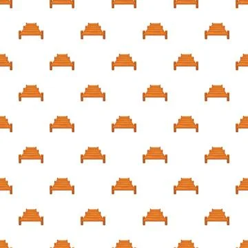 Wooden bridge pattern seamless repeating background design Illustrazione stock