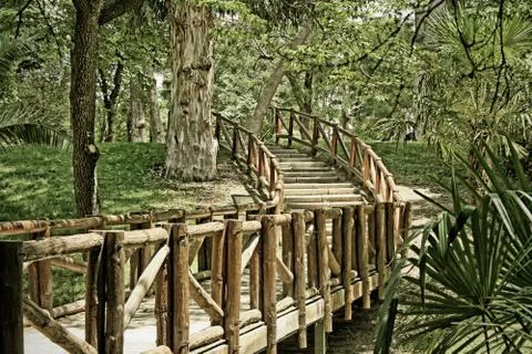 Wooden bridge Stock Photos