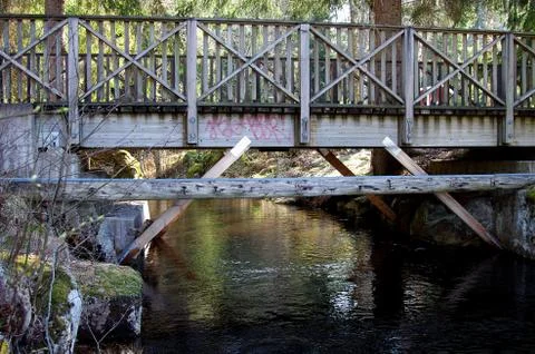 Wooden bridge Stock Photos