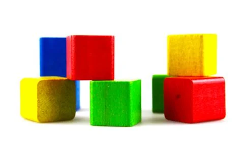 Wooden building blocks Foto stock