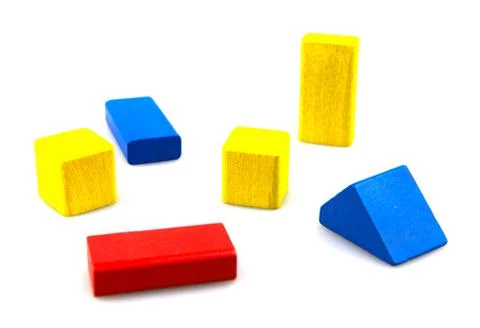 Wooden building blocks Foto stock