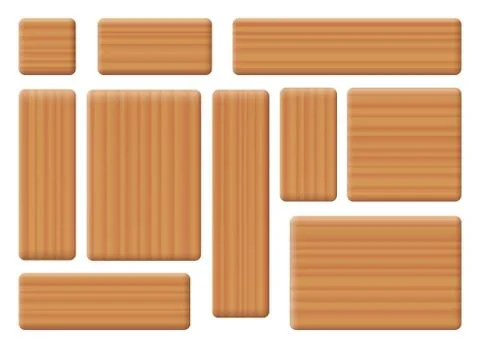 Wooden Building Bricks Set Ilustración de archivo