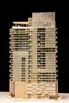 Wooden building model Foto stock