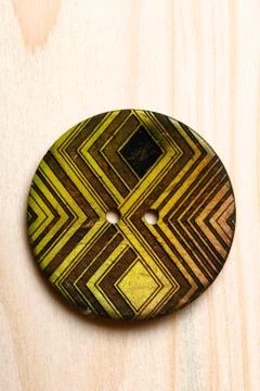 Wooden button Stock Photos