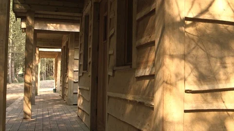 Wooden cabins Stock Footage 92129085
