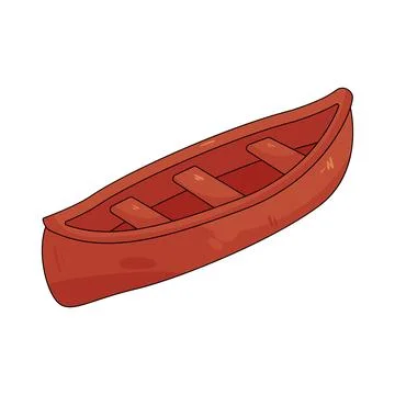Wooden canoe Illustrazione stock