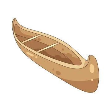 Wooden canoe Illustrazione stock