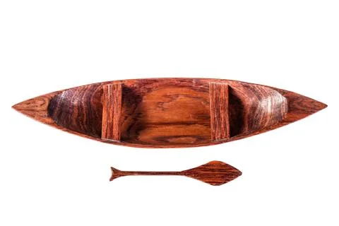 Wooden canoe Stock Photos
