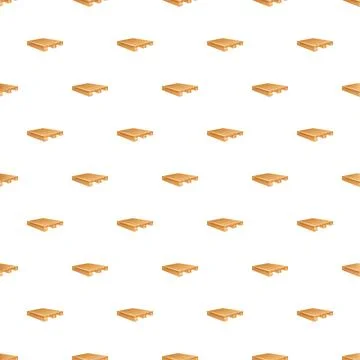 Wooden cargo pallets creating seamless repeating pattern Stock Illustration