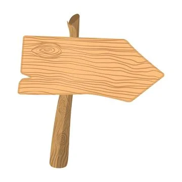 Wooden cartoon pointer Stock Illustration