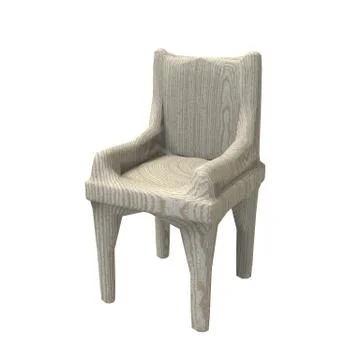 Wooden Chair 3d render Stock Illustration