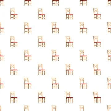 Wooden chairs pattern for seamless background design Stockillustratie