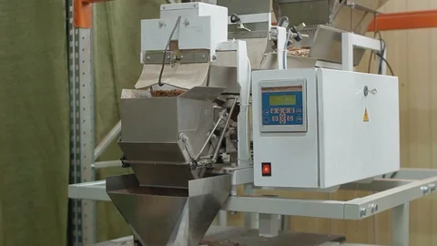 Wooden chips in sorting machine. For making gin, whiskey, vodka, and rum. Chips Stock Footage 130018569