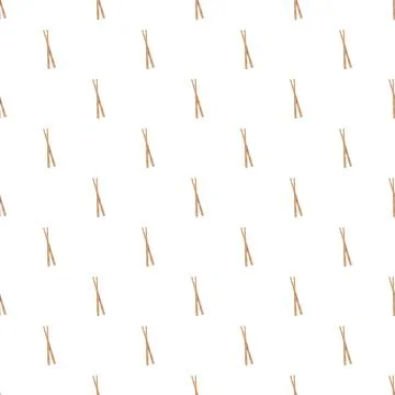 Wooden chopsticks creating seamless pattern for asian cuisine Stockillustratie