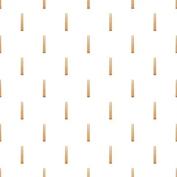 Wooden chopsticks repeating seamless pattern design background Stock Illustration